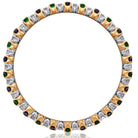 Picchiotti - Xpandable™ Emerald - Blue Sapphire and Diamond Bracelet in 18K White Gold - Jackson Hole Jewelry Company