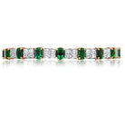 Picchiotti - Xpandable™ Oval-Cut Emerald & Diamond Bracelet in 18K White & Yellow Gold - Jackson Hole Jewelry Company