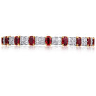 Picchiotti - Xpandable™ Oval Ruby & Diamond Bracelet in 18K White & Yellow Gold - Jackson Hole Jewelry Company