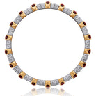 Picchiotti - Xpandable™ Oval Ruby & Diamond Bracelet in 18K White & Yellow Gold - Jackson Hole Jewelry Company