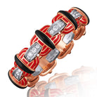 Picchiotti - Xpandable™ Onyx and Orange Ceramic Bracelet with Round Diamonds in 18K White and Rose Gold - Jackson Hole Jewelry Company