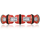 Picchiotti - Xpandable™ Onyx and Orange Ceramic Bracelet with Round Diamonds in 18K White and Rose Gold - Jackson Hole Jewelry Company