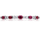 Picchiotti - Xpandable™ Oval Ruby & Round Diamond Bracelet in 18K White Gold - Jackson Hole Jewelry Company
