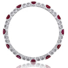 Picchiotti - Xpandable™ Oval Ruby & Round Diamond Bracelet in 18K White Gold - Jackson Hole Jewelry Company