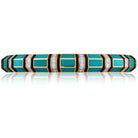Picchiotti - Xpandable™ Turquoise and Onyx Bracelet with Round Diamonds in 18K Yellow and White Gold - Jackson Hole Jewelry Company