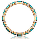 Picchiotti - Xpandable™ Turquoise and Onyx Bracelet with Round Diamonds in 18K Yellow and White Gold - Jackson Hole Jewelry Company