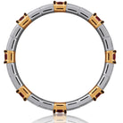 Picchiotti - Xpandable™ Baguette-Cut Diamond and Onyx Bracelet in 18K White and Yellow Gold - Jackson Hole Jewelry Company