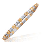 Picchiotti - Xpandable™ Fancy Yellow & White Diamond Bracelet in 18K White & Yellow Gold - Jackson Hole Jewelry Company