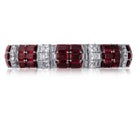 Picchiotti - Xpandable™ Octagonal Ruby & Square Diamond Bracelet in 18K White Gold - Jackson Hole Jewelry Company