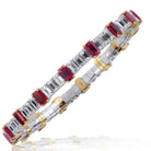Picchiotti - Xpandable™ Ruby & Diamond Bracelet in 18K White & Yellow Gold - Jackson Hole Jewelry Company