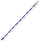 Picchiotti - Xpandable™ Oval Sapphire & Round Diamond Bracelet in 18K White Gold - Jackson Hole Jewelry Company