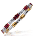 Picchiotti - Xpandable™ Ruby & Diamond Bracelet in 18K White & Yellow Gold - Jackson Hole Jewelry Company