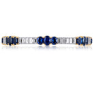Picchiotti - Xpandable™ Oval Sapphire & Diamond Bracelet in 18K White and Yellow Gold - Jackson Hole Jewelry Company