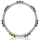 Picchiotti - Xpandable™ Oval Sapphire & Diamond Bracelet in 18K White and Yellow Gold - Jackson Hole Jewelry Company