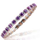 Picchiotti - Xpandable™ Octagonal Pink Sapphire & Diamond Bracelet in 18K White & Yellow Gold - Jackson Hole Jewelry Company
