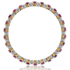 Picchiotti - Xpandable™ Octagonal Pink Sapphire & Diamond Bracelet in 18K White & Yellow Gold - Jackson Hole Jewelry Company