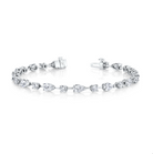Fancy Shape Diamond Bracelet in 18K White Gold - Jackson Hole Jewelry Company