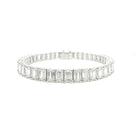 Emerald Cut Diamond Tennis Bracelet in Platinum - Jackson Hole Jewelry Company
