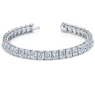 Radiant-Cut Diamond Tennis Bracelet in 18K White Gold - Jackson Hole Jewelry Company