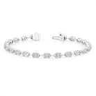 East-West Oval Diamond Bracelet in 18K White Gold - Jackson Hole Jewelry Company