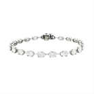 East West Oval Diamond Bracelet in 18K White Gold 7.52 Cttw - Jackson Hole Jewelry Company