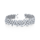 Three-Row Mixed Diamond Bracelet in 18K White Gold - Jackson Hole Jewelry Company