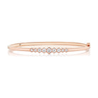 18K Gold Bangle with White Diamonds - Jackson Hole Jewelry Company