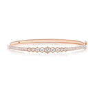 18K Gold Bangle with White Diamond Pavé - Jackson Hole Jewelry Company