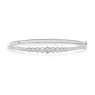18K Gold Bangle with White Diamond Pavé - Jackson Hole Jewelry Company