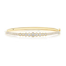 18K Gold Bangle with White Diamond Pavé - Jackson Hole Jewelry Company