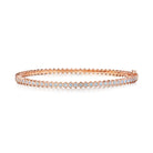 18K Gold Bangle with White Diamonds - Jackson Hole Jewelry Company