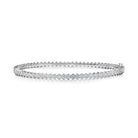 18K Gold Bangle with White Diamonds - Jackson Hole Jewelry Company