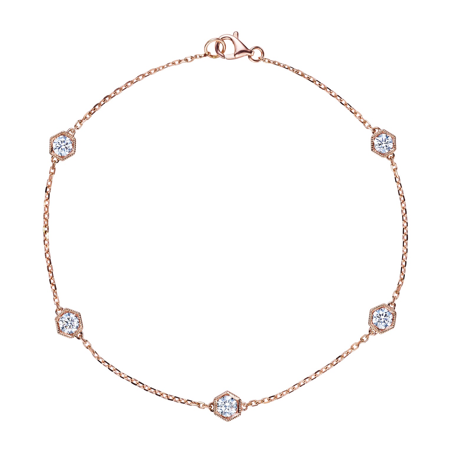 18K Gold Bracelet with White Diamonds - Jackson Hole Jewelry Company