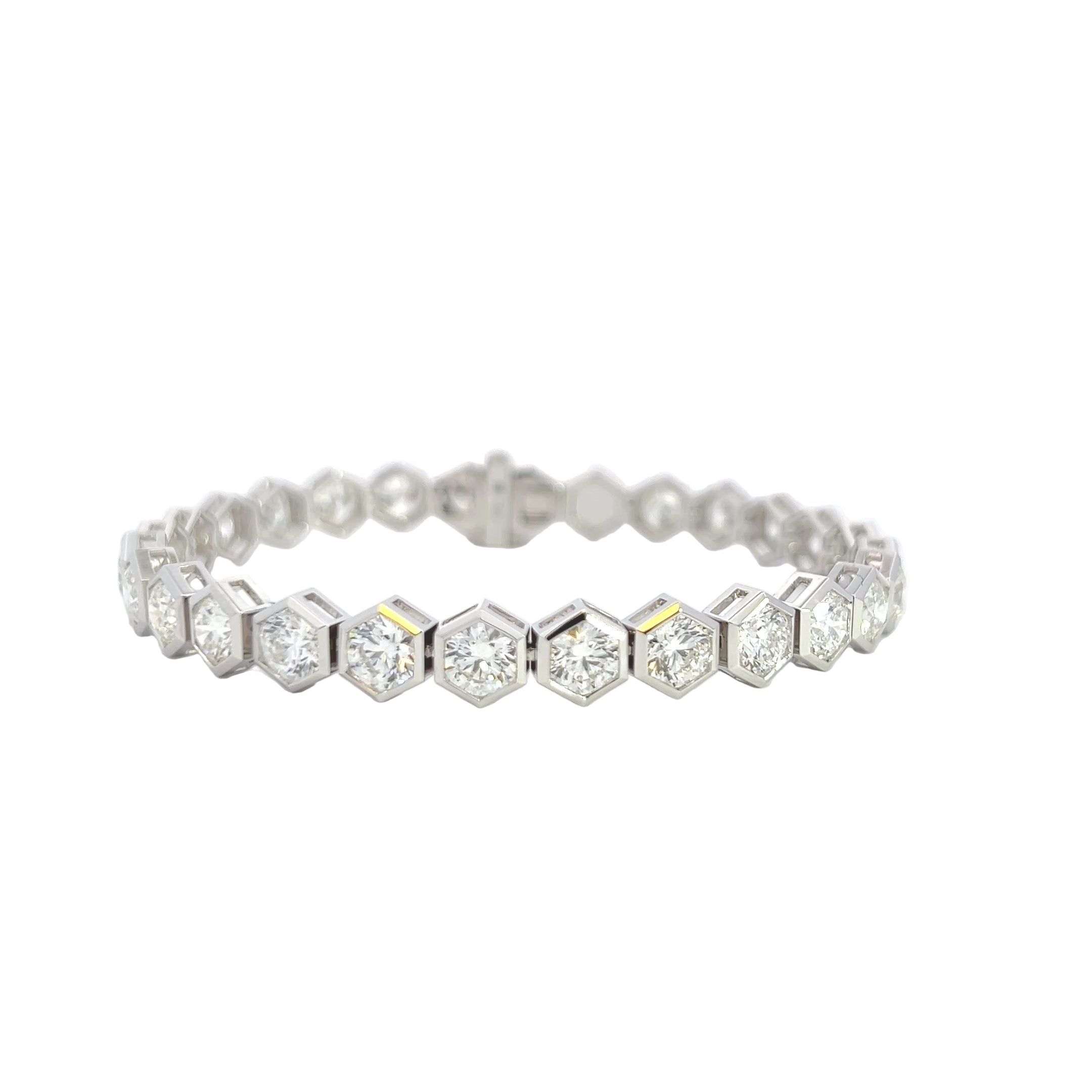 18K White Gold Round Diamond Bracelet – 12.12 Carats - Jackson Hole Jewelry Company