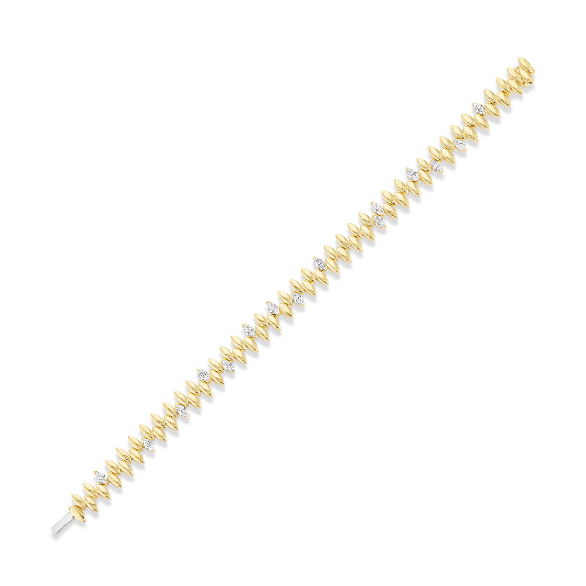 18K Yellow Gold Marquise Diamond Bracelet – 1.42 Carats - Jackson Hole Jewelry Company