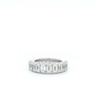 Picchiotti 18k White Gold Half Eternity Emerald Cut Xpandable Ring - Jackson Hole Jewelry Company