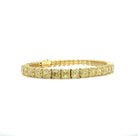 Straightline Yellow Asscher Diamond Tennis Bracelet in 18K Yellow Gold - Jackson Hole Jewelry Company