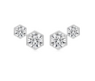Broadway Collection 18K White Gold Studs with White Diamonds - 0.70 CT - Jackson Hole Jewelry Company