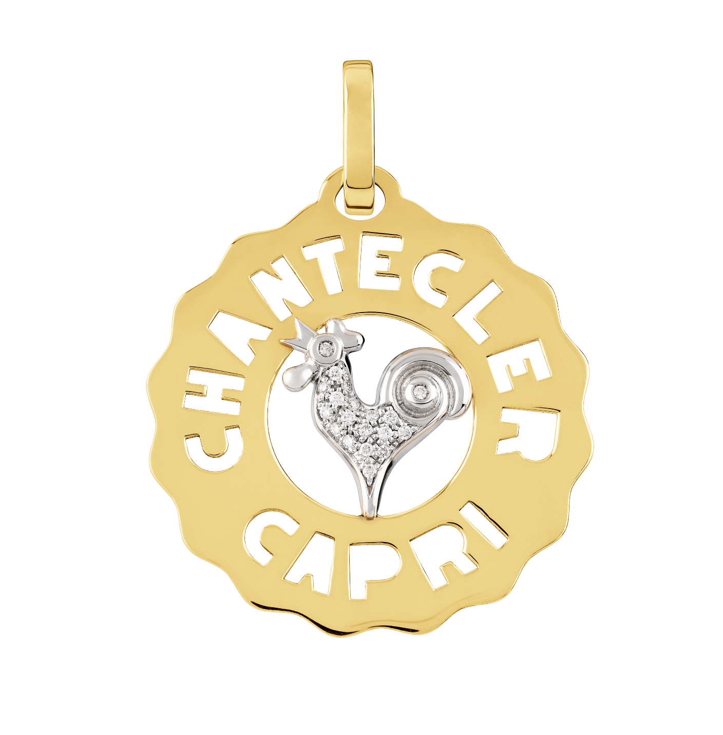 Chantecler Rooster Diamond Charm in 18K Yellow and White Gold - Jackson Hole Jewelry Company