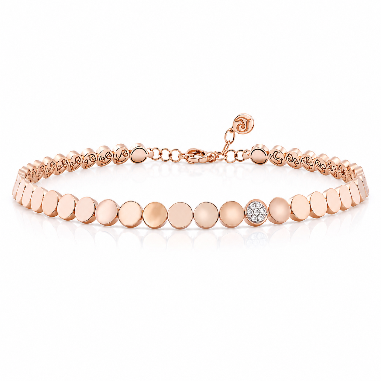 Chantecler 18K Rose Gold Paillettes Choker with Full Diamond Pavé - Jackson Hole Jewelry Company