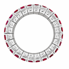Picchiotti Xpandable™ Ruby & Diamond 3 Row Ring in 18K White Gold 10.81 cttw - Jackson Hole Jewelry Company