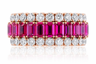 Picchiotti Xpandable™ Ruby & Diamond 3 Row Ring in 18K Rose Gold 11.65 cttw - Jackson Hole Jewelry Company
