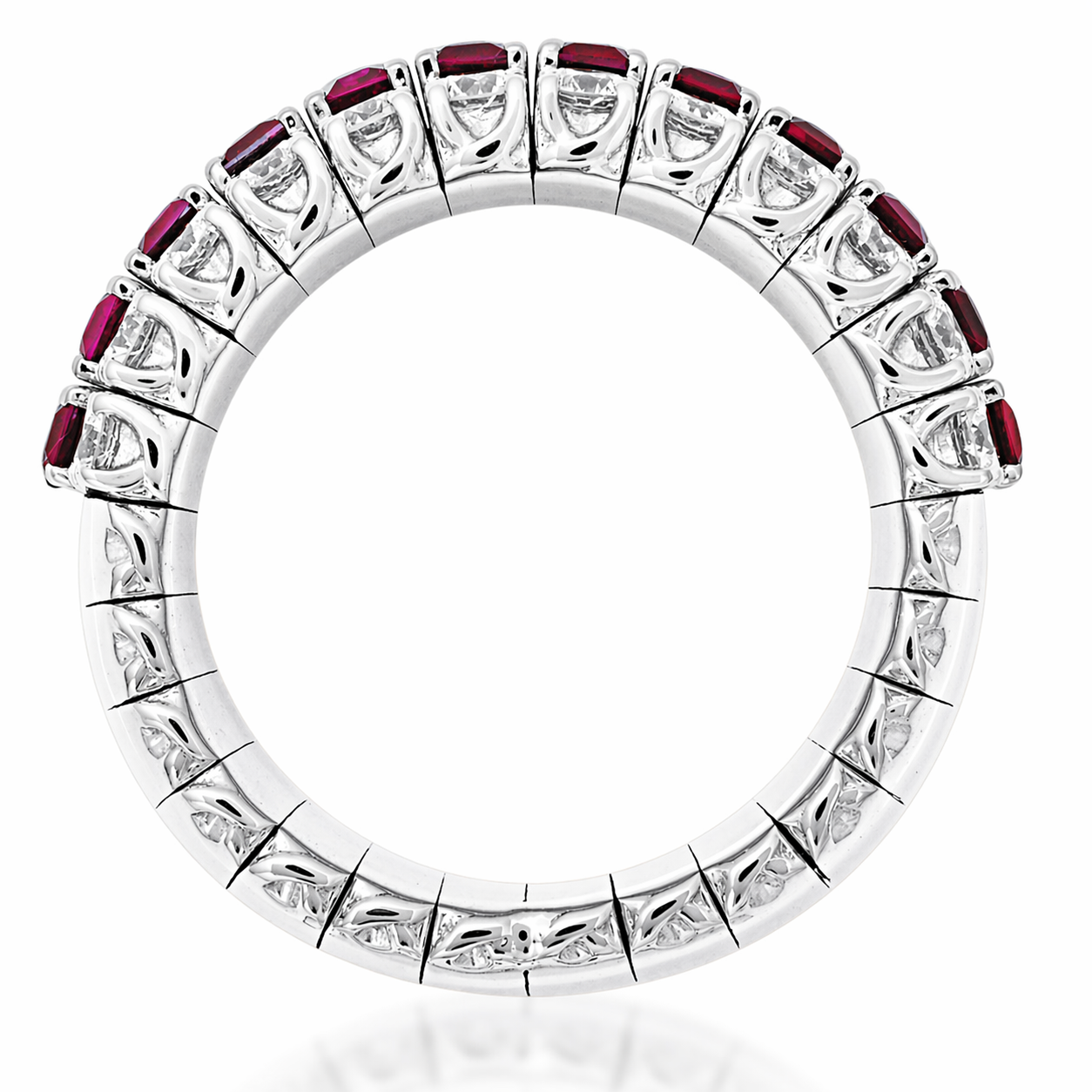 Picchiotti Xpandable™ Ruby & Diamond Ring in 18K White Gold 3.67 cttw - Jackson Hole Jewelry Company