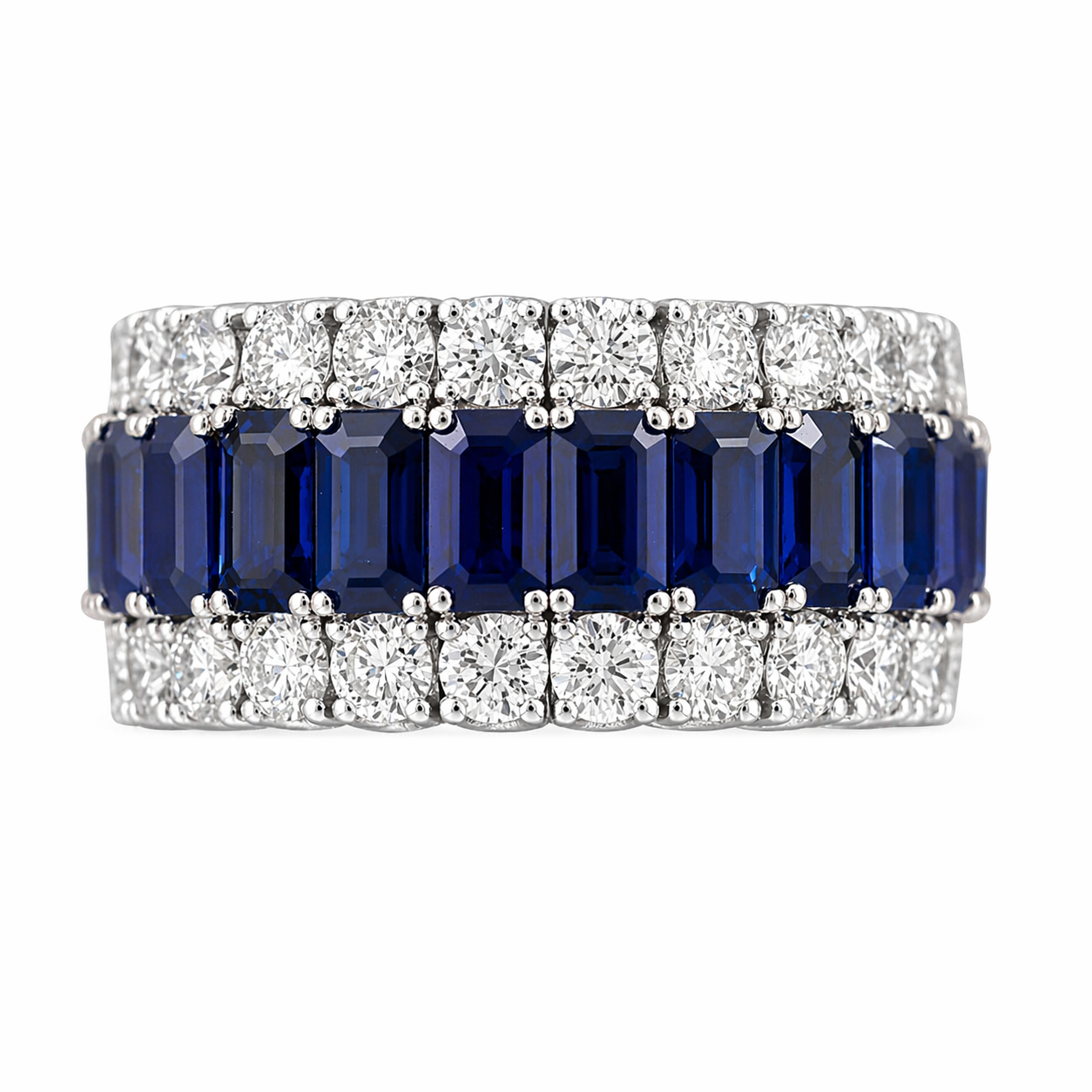 Picchiotti - Xpandable™ Sapphire and Diamond Ring in 18K White Gold 12.67 cttw - Jackson Hole Jewelry Company