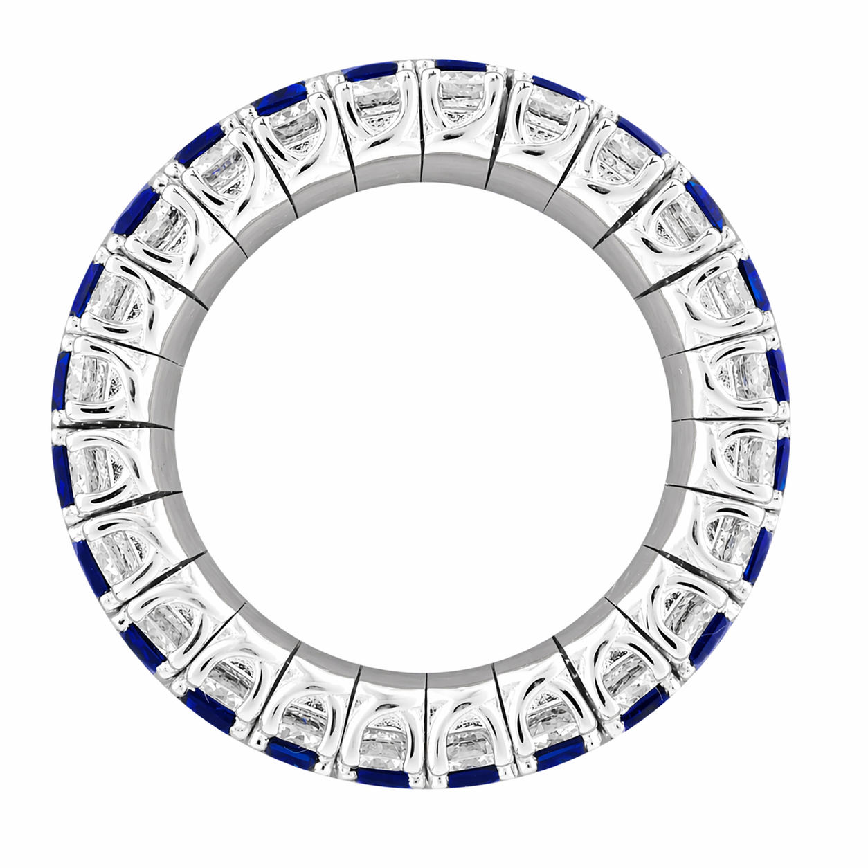 Picchiotti - Xpandable™ Sapphire and Diamond Ring in 18K White Gold 12.67 cttw - Jackson Hole Jewelry Company