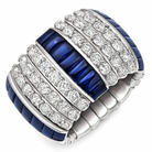 Picchiotti - Xpandable™ Blue Sapphire and Diamond Fashion Ring in 18K White Gold 12.03 cttw - Jackson Hole Jewelry Company