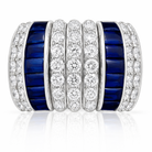 Picchiotti - Xpandable™ Blue Sapphire and Diamond Fashion Ring in 18K White Gold 12.03 cttw - Jackson Hole Jewelry Company
