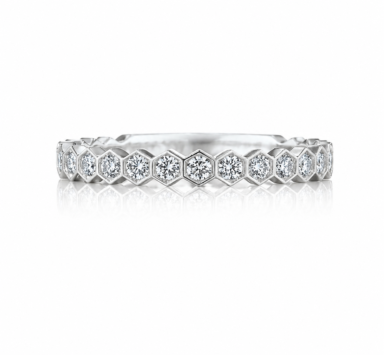 Hex Collection Diamond Band Ring in 18K Gold 1.8 CTTW - Jackson Hole Jewelry Company