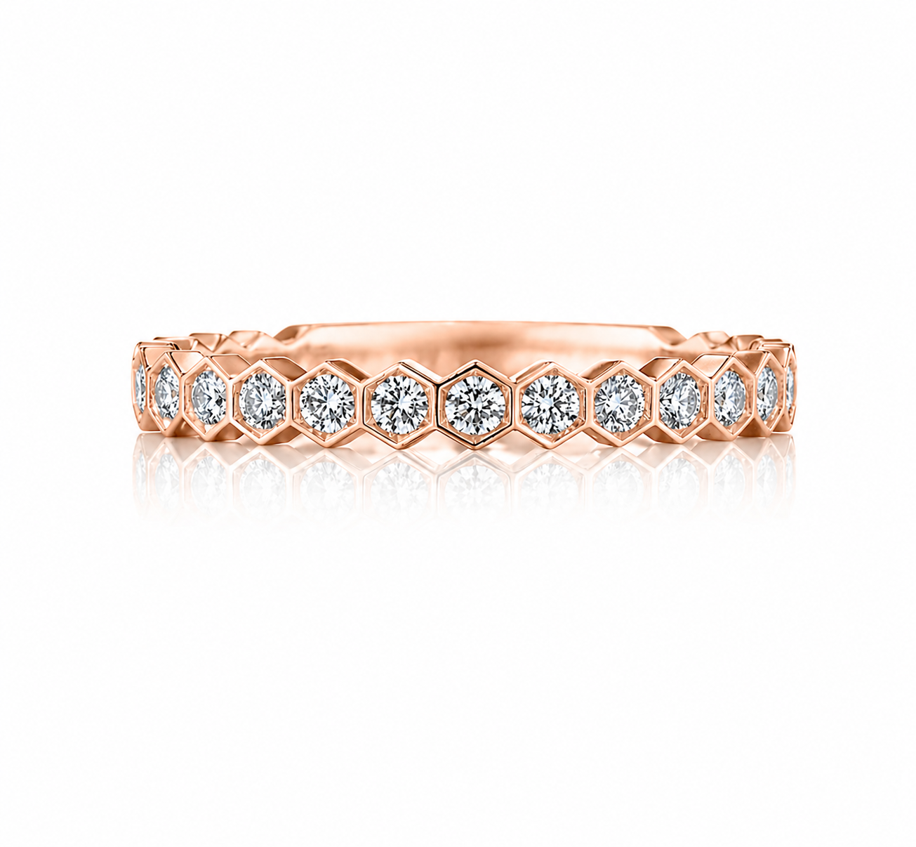 Hex Collection Diamond Band Ring in 18K Gold 1.8 CTTW - Jackson Hole Jewelry Company