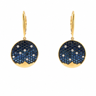 St. Jude Moonlight on the Mountains Pavé Sapphire Earrings in 18 Karat Yellow Gold 3.81 cttw - Jackson Hole Jewelry Company